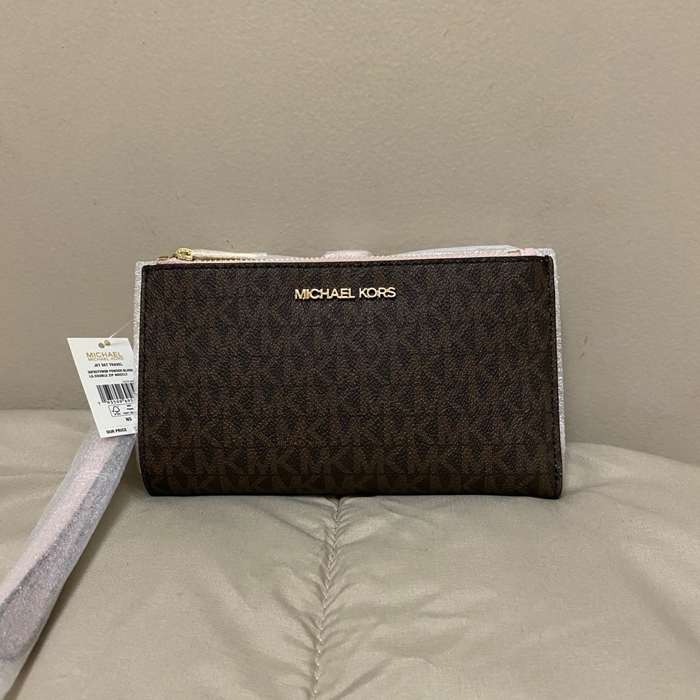 MK Double-zip wristlet